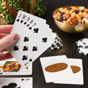 Minimalist Brown Beret French Hat  Playing Cards