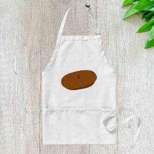 Minimalist Brown Beret French Hat  Standard Apron