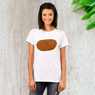 Minimalist Brown Beret French Hat  T-Shirt