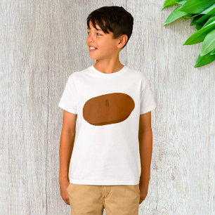 Minimalist Brown Beret French Hat T-Shirt