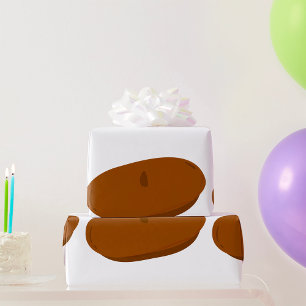 Minimalist Brown Beret French Hat Wrapping Paper
