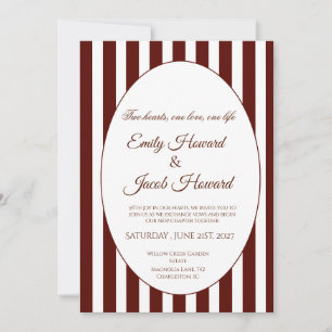 Minimalist Brown Border Wedding Invitation