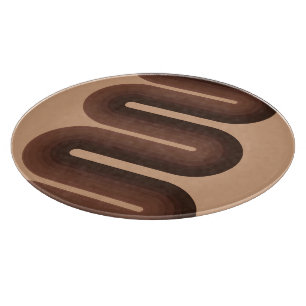 Minimalist Brown Geo Cutting Board