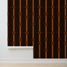 Minimalist Brown Geometric Stripes and Dots