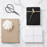 Minimalist Brown Kraft Black White Solid Colour  Wrapping Paper Sheet<br><div class="desc">Minimalist Brown Kraft Black White Solid Colour</div>
