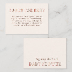Minimalist Brown Modern Gender Neutral Baby Shower Enclosure Card
