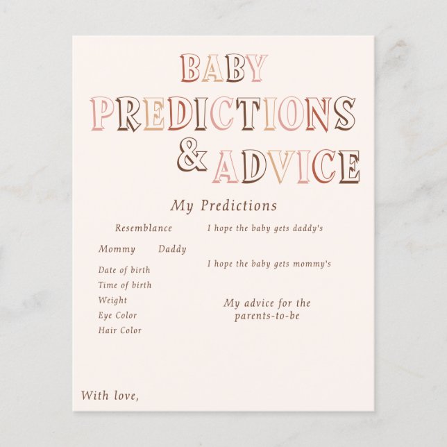 Minimalist Brown Modern Gender Neutral Game Flyer (Front)