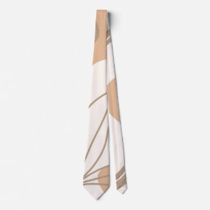 Minimalist Brown Tan and White Neck Tie