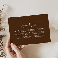 Minimalist Brown White Wedding Recipe Request 