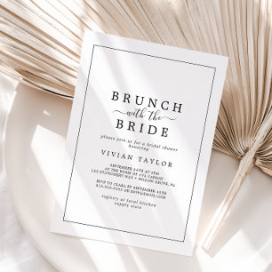 Minimalist Brunch with the Bride Bridal Shower Invitation