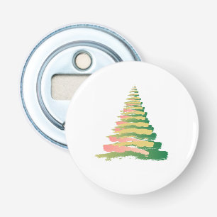 Minimalist Brushstroke Christmas Tree Bottle Opener