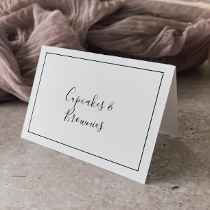 Minimalist Buffet Food Labels Table Number