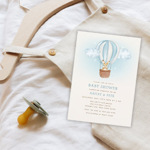 Minimalist Bunny Balloon Mummy To Bee Baby Shower  Invitation