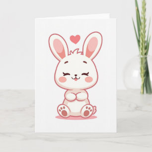 Minimalist Bunny Love Card