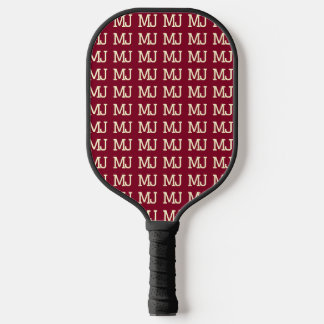 Minimalist Burgundy and Cream Personalised Pickleball Paddle