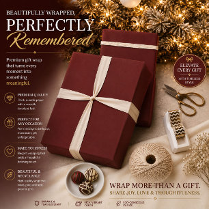 Minimalist Burgundy Wrapping Paper