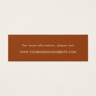 Minimalist Burnt Orange Wedding Website Cards