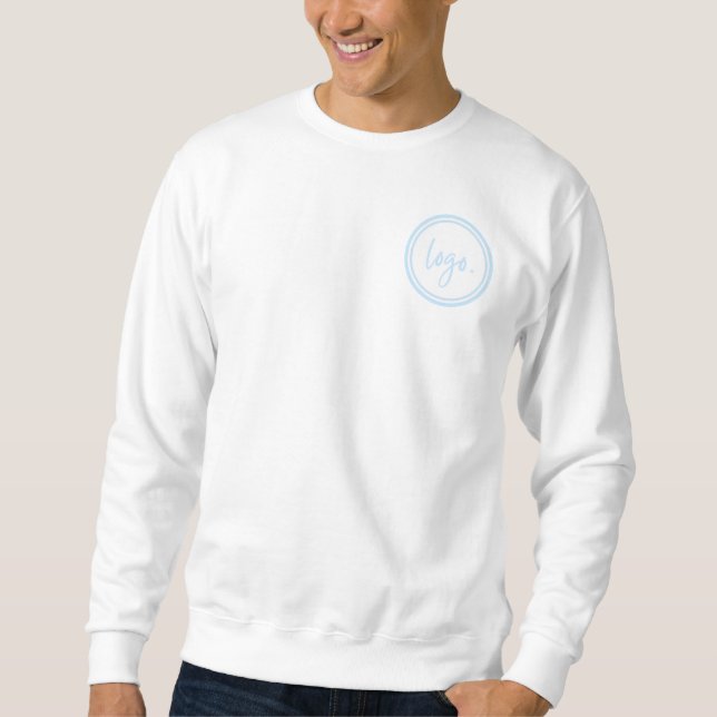 MINIMALIST BUSINESS BRAND UNIFORM LOGO BLUE CIRCLE SWEATSHIRT (Front)