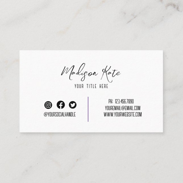 Minimalist Business Card (Back)