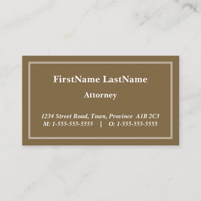 Minimalist Business Card (Front)