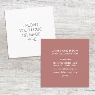 Minimalist Business Card Custom Logo Terracotta