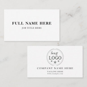 Minimalist Business Card with Name, Title & Logo