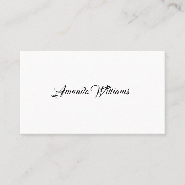 Minimalist Business Cards (Front)
