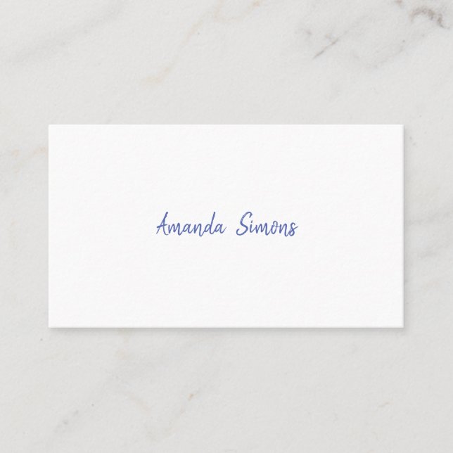 Minimalist Business Cards (Front)