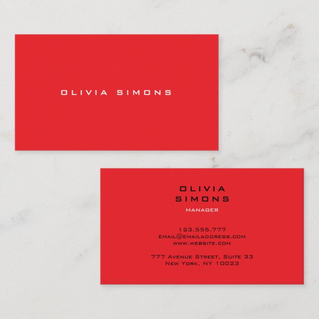Minimalist Business Cards (Front/Back)