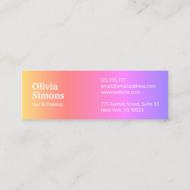 Minimalist Business Cards (Back)