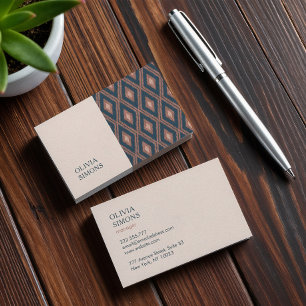 Minimalist Business Cards in boho style.