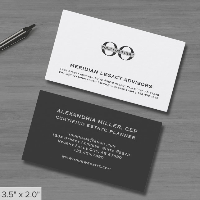 Minimalist Business Cards with Custom Logo (Creator Uploaded)