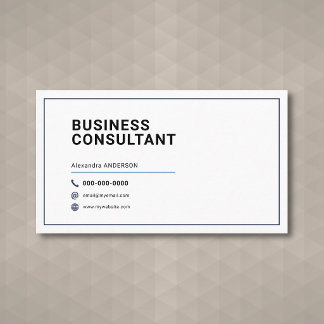 Minimalist Business Consultant Card