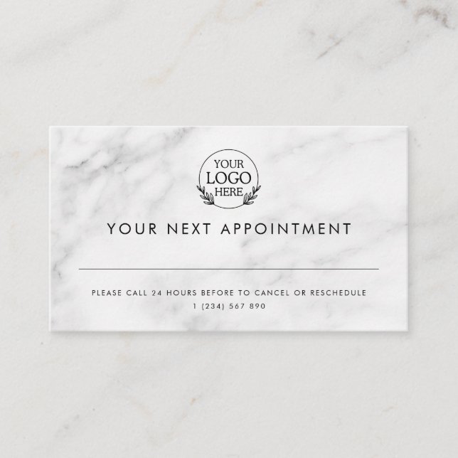 Minimalist Business Design with Custom Logo – Pro Appointment Card (Front)