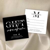 Minimalist Business Gift Certificate Modern Logo
