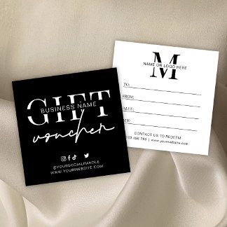 Minimalist Business Gift Certificate Modern Logo
