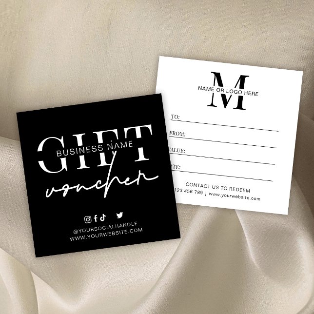 Minimalist Business Gift Certificate Modern Logo (Creator Uploaded)