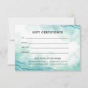 Minimalist Business Gift Certificate with Logo