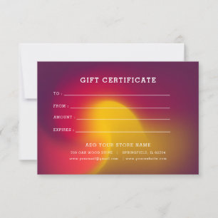 Minimalist Business Gift Certificate with Logo