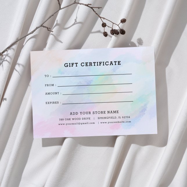 Minimalist Business Gift Certificate with Logo (Creator Uploaded)