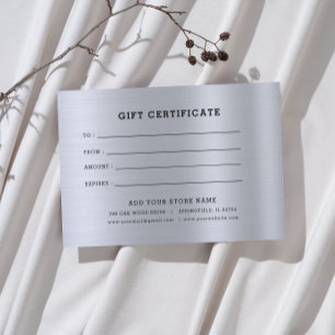 Minimalist Business Gift Certificate with Logo
