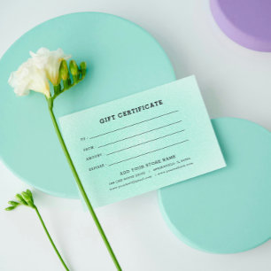 Minimalist Business Gift Certificate with Logo