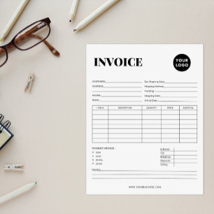 Minimalist Business Invoice Notepad