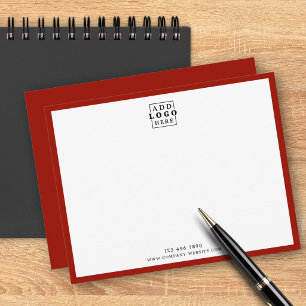 Minimalist Business Logo Company Contact Red Card