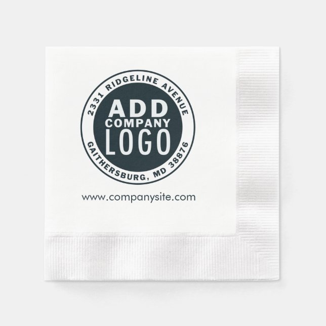 Minimalist Business Logo Custom Napkin (Front)