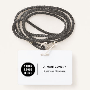 Minimalist Business Logo Employees Custom ID Badge