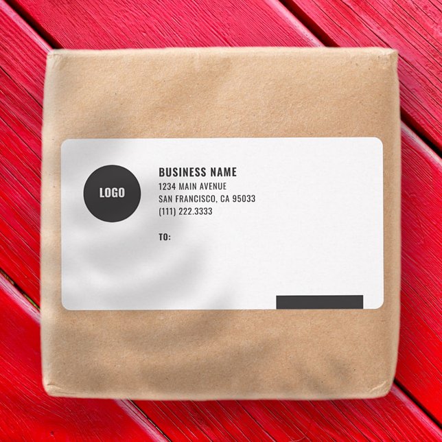 Minimalist Business Logo Mailing Shipping Labels (Creator Uploaded)