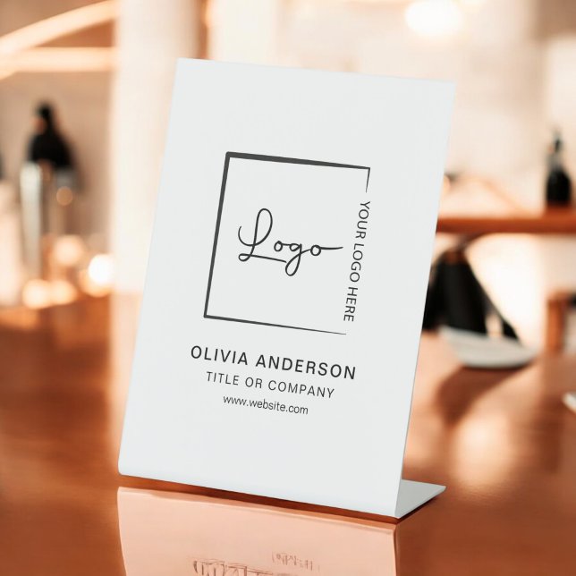 Minimalist Business Logo Professional Modern Pedestal Sign (Creator Uploaded)