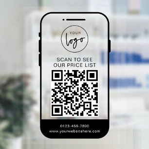 Minimalist Business Logo Scan Price List QR Code
