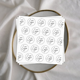Minimalist Business Logo Step Repeat Pattern Napkin